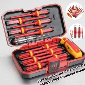 Kit de herramientas eléctricas con puntas imantadas y aisladas