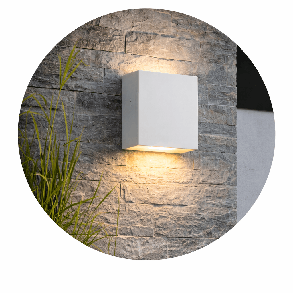 Apliques de exterior blancos